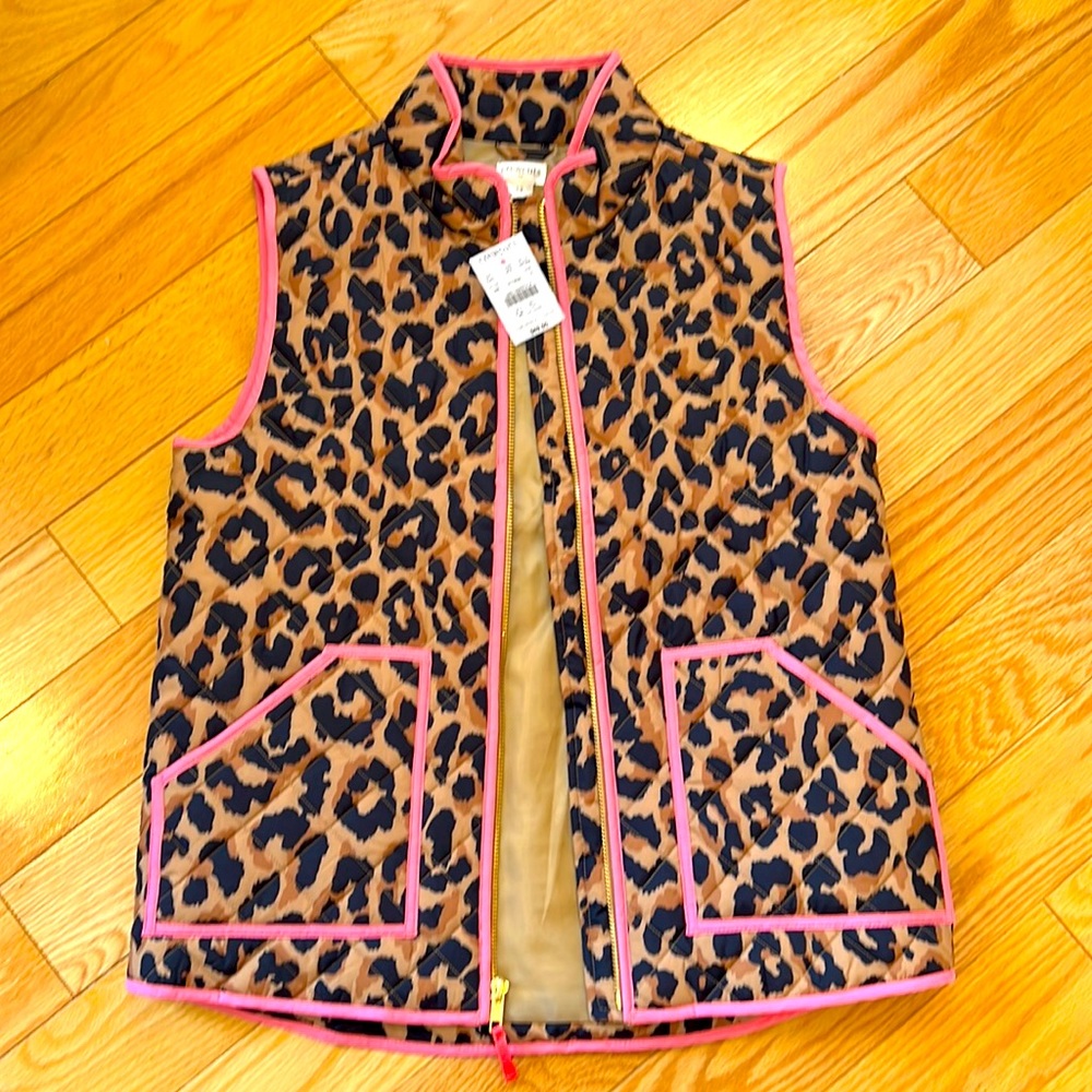 NWT Crewcuts Leopard Vest Size 12